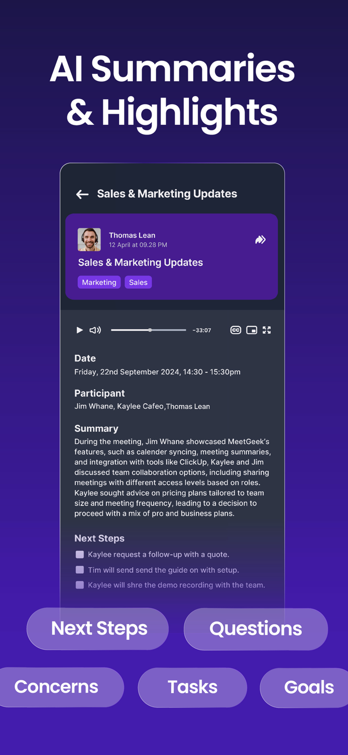 MeetGeek AI NoteTaker App