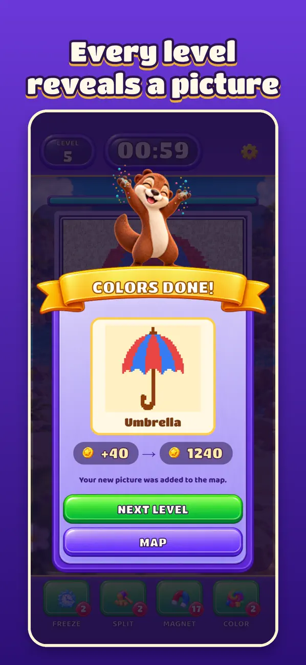 Otter Sands: Color Puzzle 游戏截图