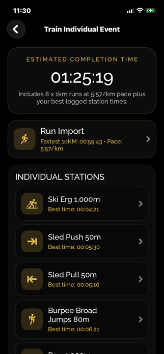 BIA Hyrox Timer Screenshot 3 of 9