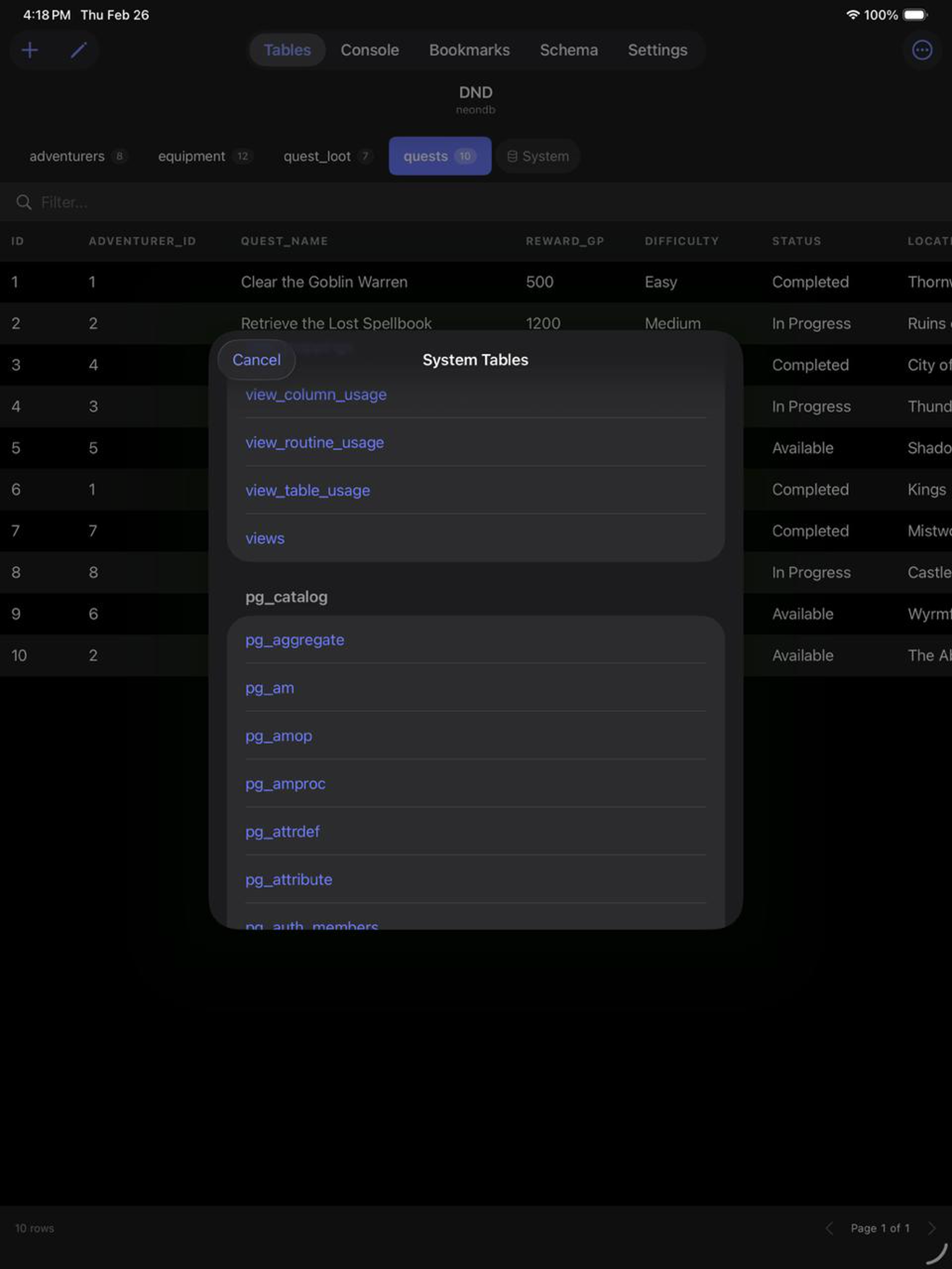 Tablewright: PostgreSQL Editor
