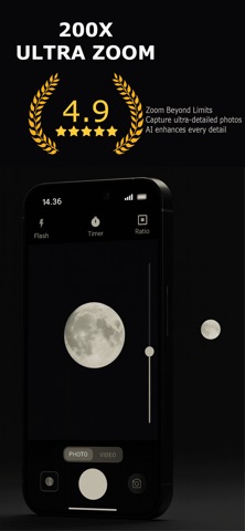 Ultra Zoom 200x Camera AI screenshot