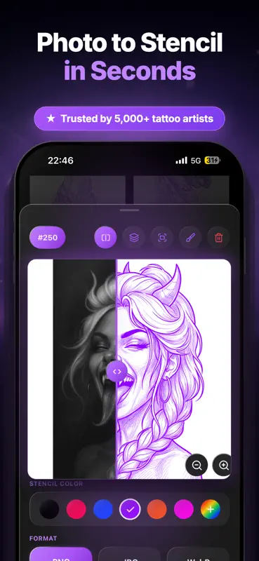 Stencil AI - Tattoo Stencils screenshot 1 of 6
