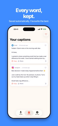 Voice to Caption: AI Writer screenshot