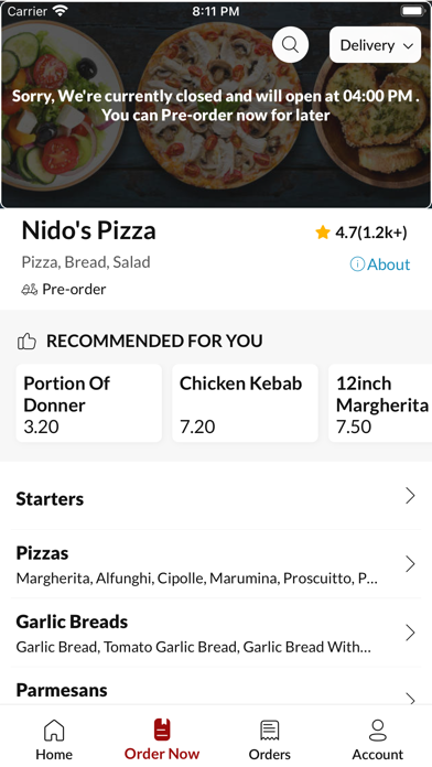 Nidos Pizza Screenshot