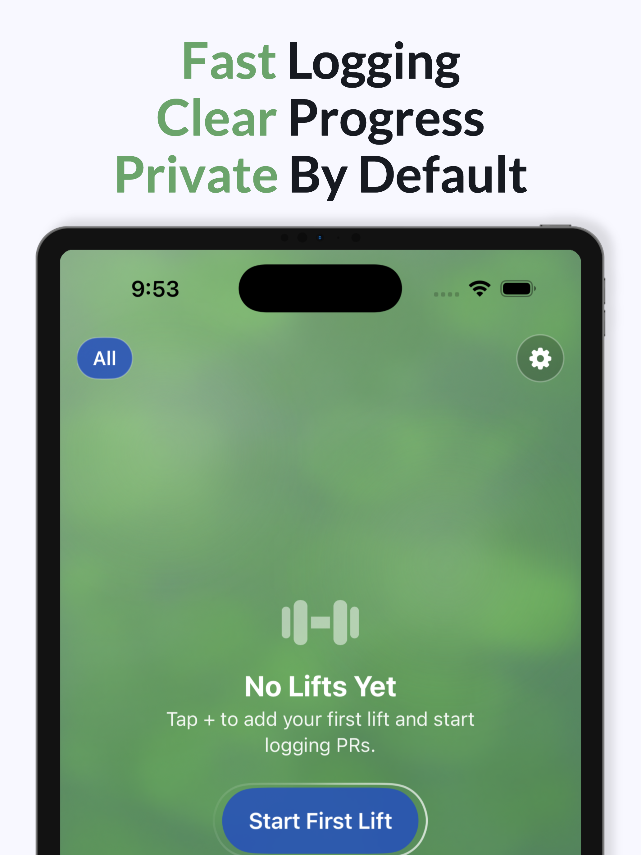 Lift Log PR Tracker