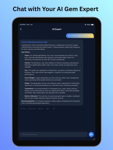 Gemstone Identifier: GemScanAI iPad screenshot