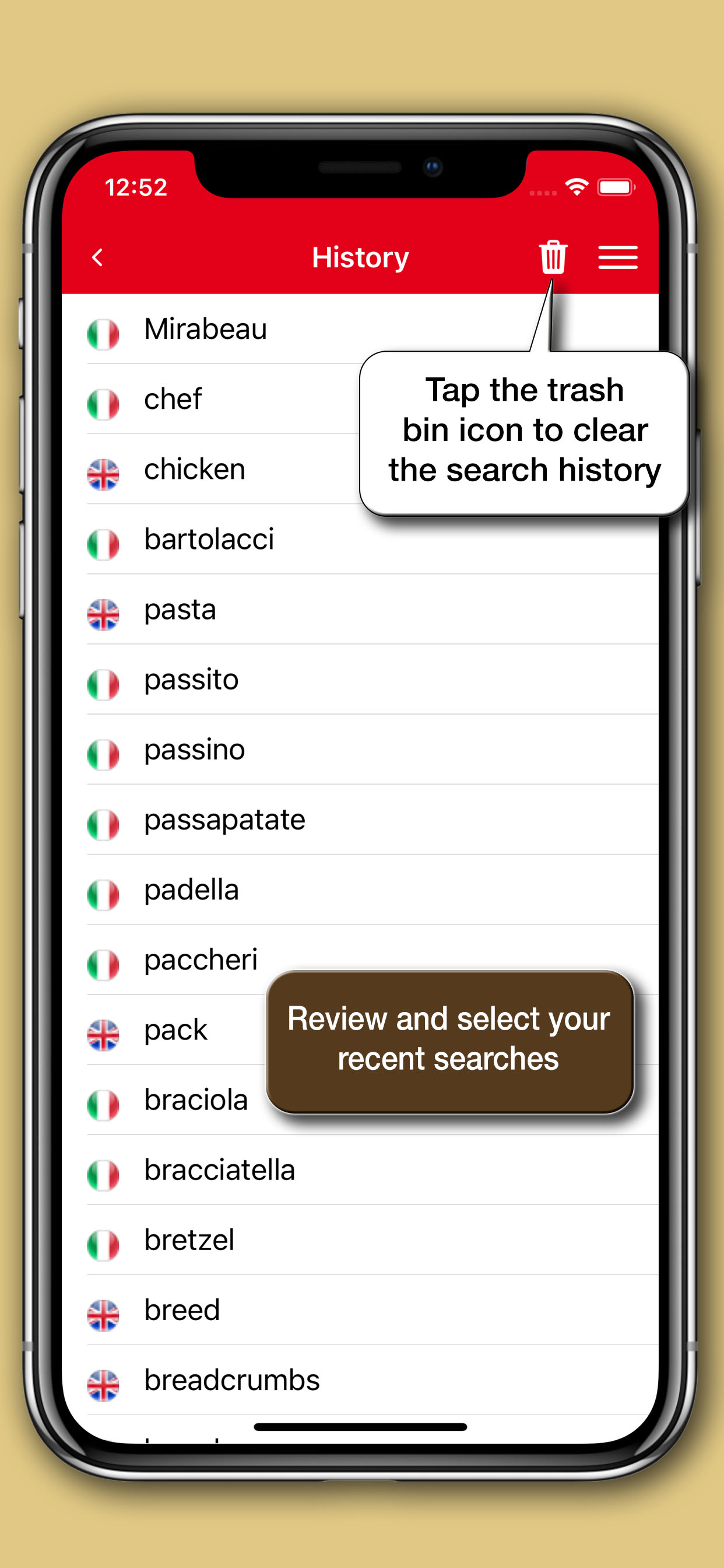 Dizionario di Gastronomia screenshot 8