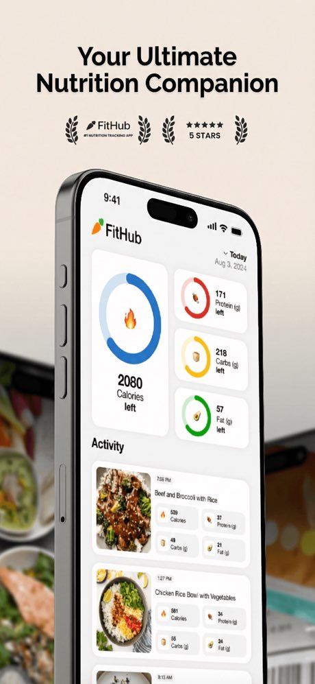 FitHub - AI Calorie Tracker screenshot 1