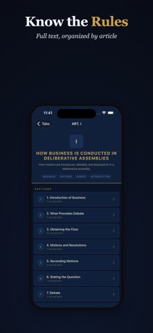 Robert's Rules of Order iPhone screenshot