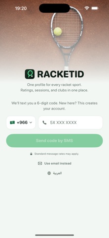 RACKETID iPhone screenshot 1