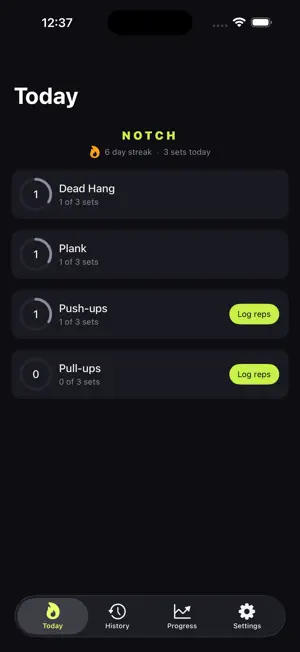 Notch: GTG Watch Timer screenshot 1