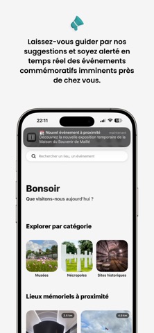Le Passeport mémoriel iPhone screenshot