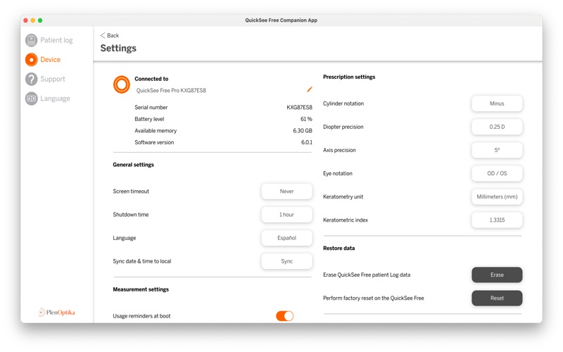 App screenshot