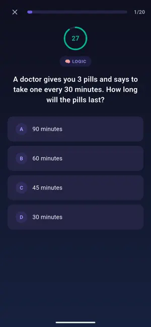 Brain Challenge - IQ Test screenshot 2