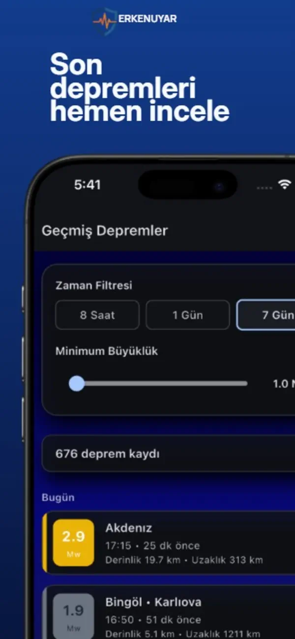Screenshot #2 pour ErkenUyar: Acil Uyarı