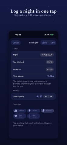 Somnest: Sleep Tracker iPhone screenshot