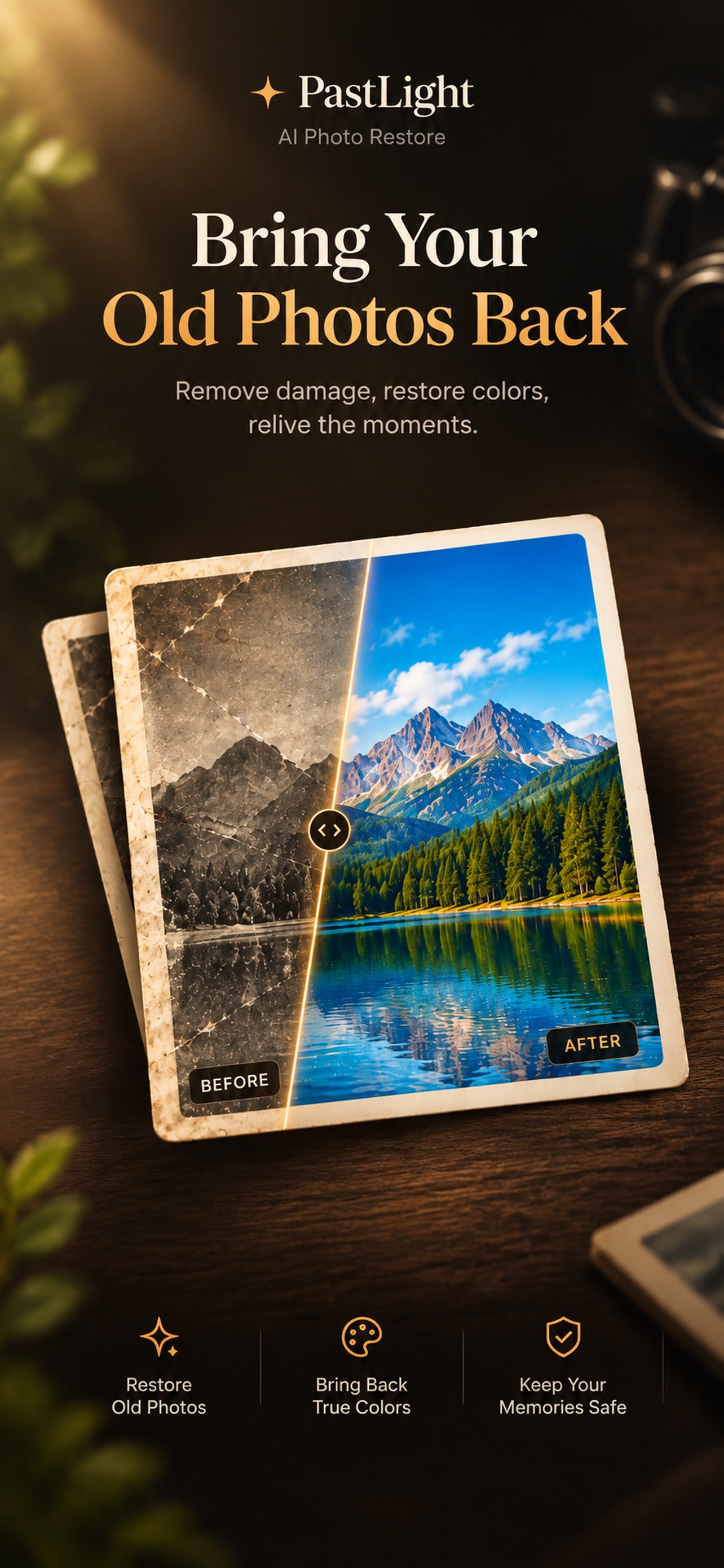 Screenshot 1 of PastLight — AI Photo Restore