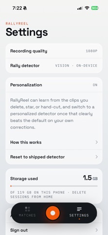RallyReel iPhone screenshot 4