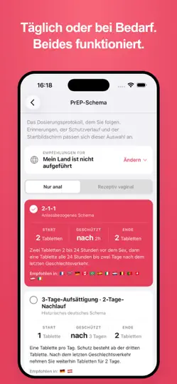 Screenshot von My PrEP auf dem iPhone 6