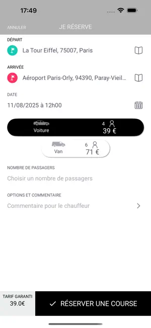 Elites Berlines VTC screenshot 3
