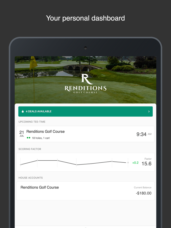 Renditions Golf Course iPad screenshot 1 - Sports app