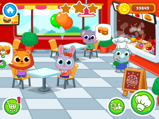 Cafe - pizza, burger, sushi iPad screenshot 7 - Games app