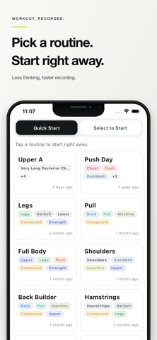 BYRECORD: Minimal Workout Log Screenshot 1 of 10