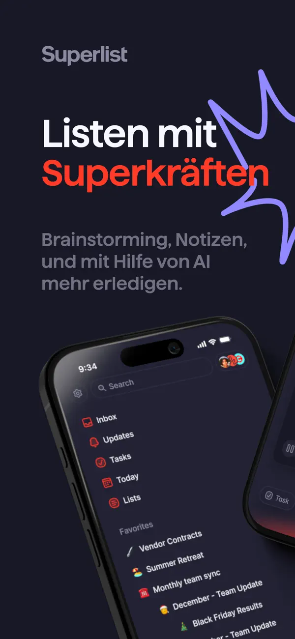 Superlist: To-Do, Notizen & KI, Screenshot 1