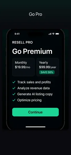 Скриншот Resell Pro: AI Listing Tool на iPhone 4
