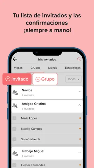 Captura de pantalla de Bodas.net en iPhone 6