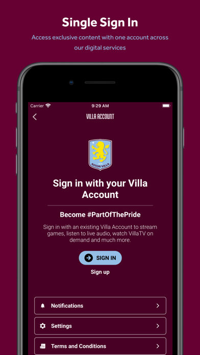 Aston Villa FC Screenshot