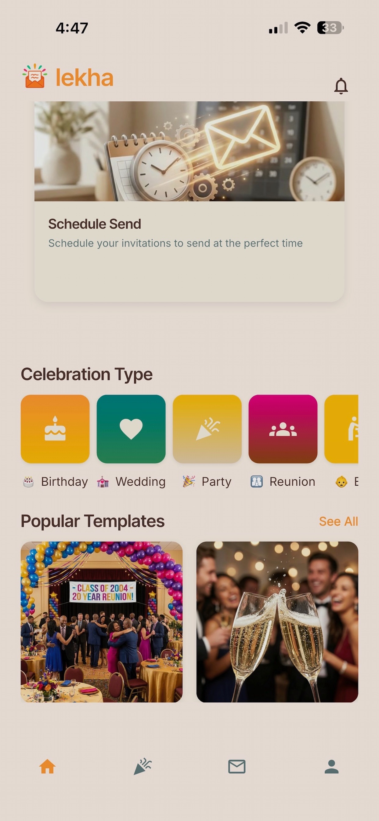 Screenshot 1 of Lekha: Digital Invitations