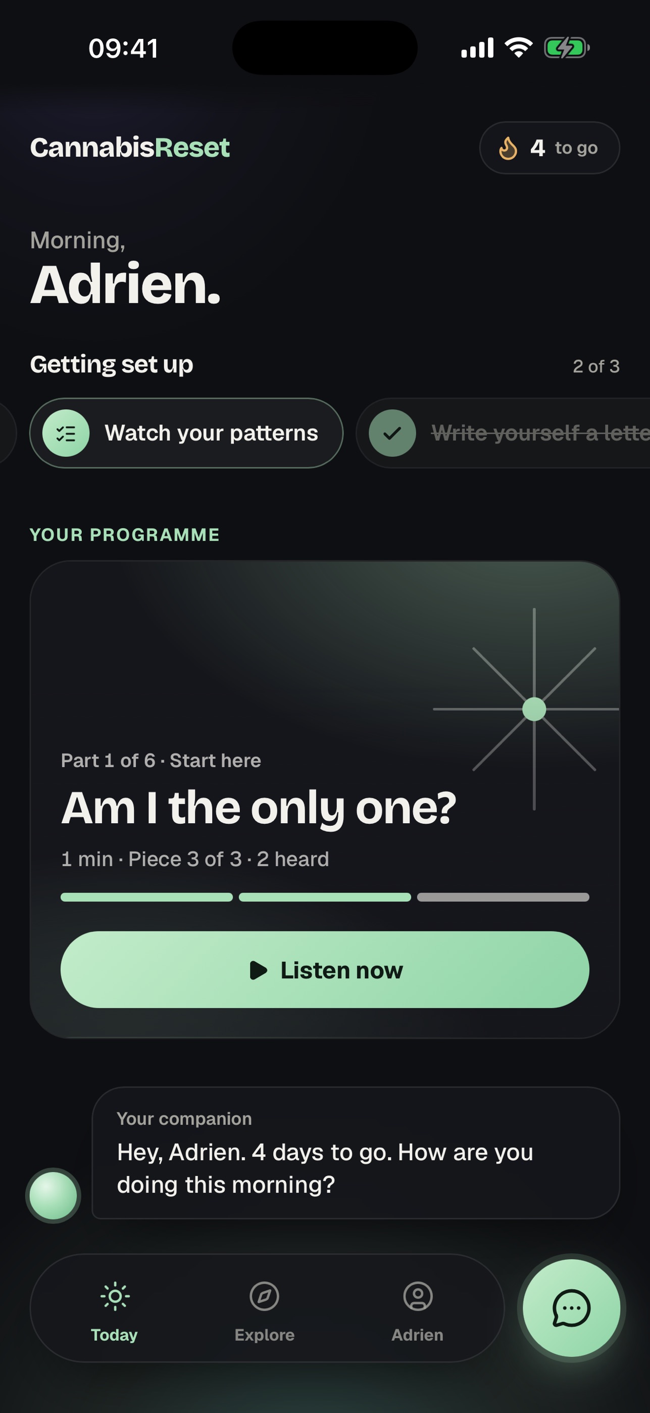 Screenshot 1 of CannabisReset: Quit Weed