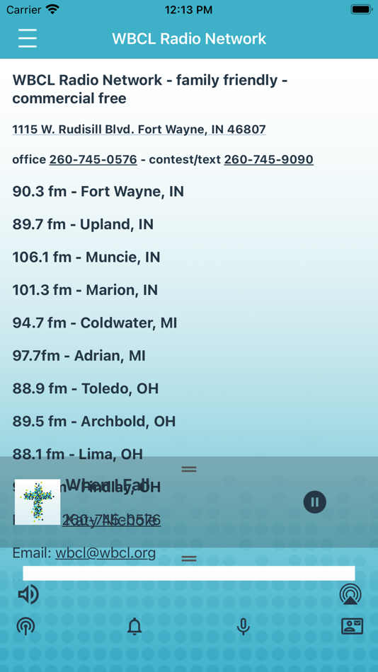 #3. WBCL Radio (iOS) 来自: The WBCL Radio Network