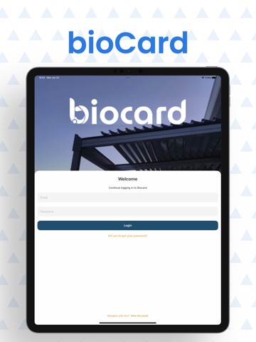 biocard iPad screenshot