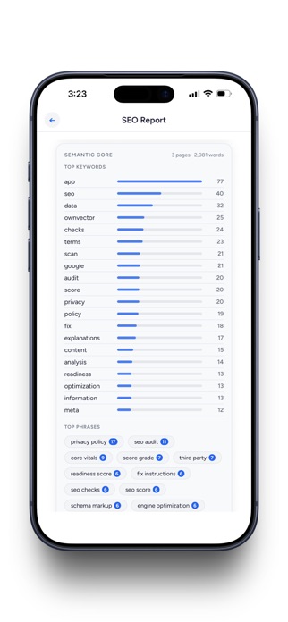 OwnVector SEO Audit Screenshot 7 of 8