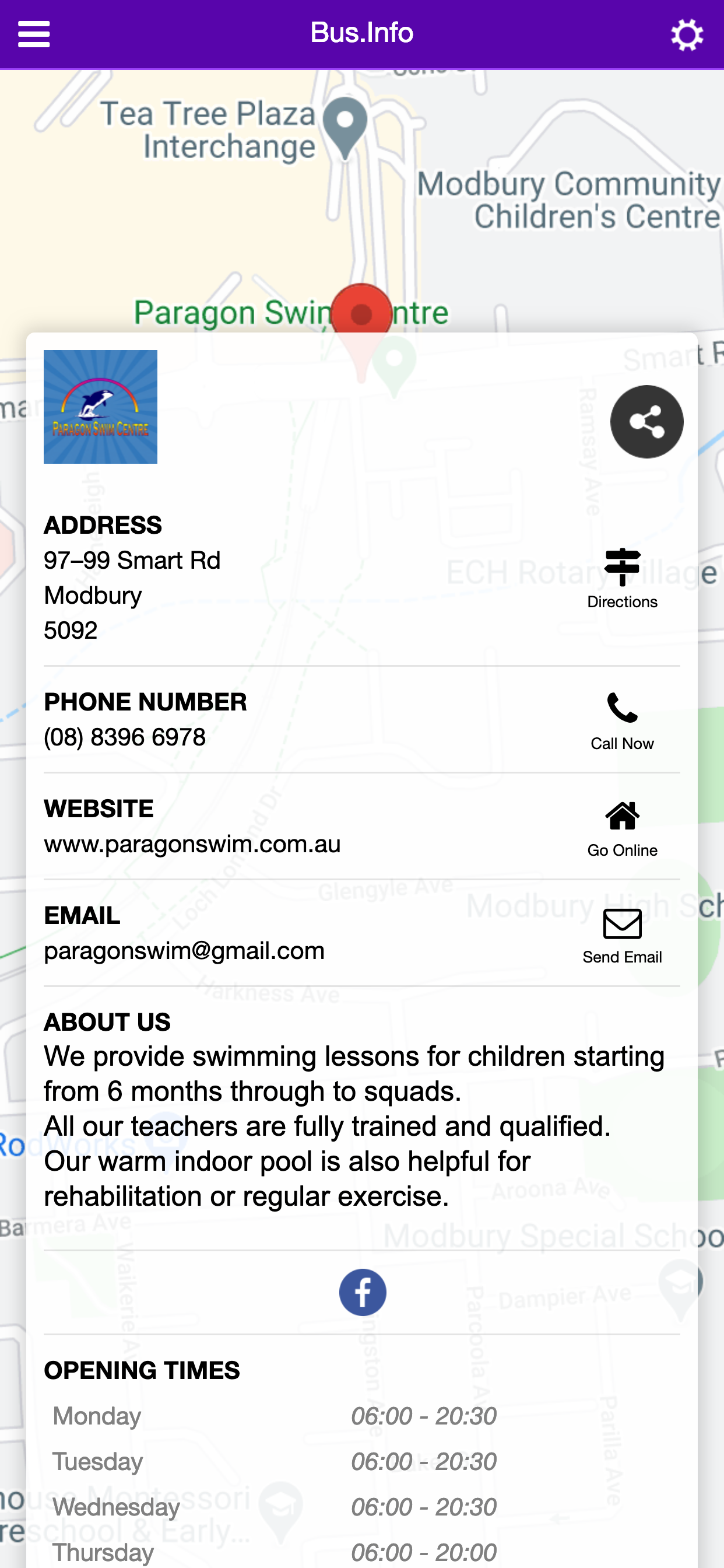 Paragon Swim Centre Modbury screenshot 2