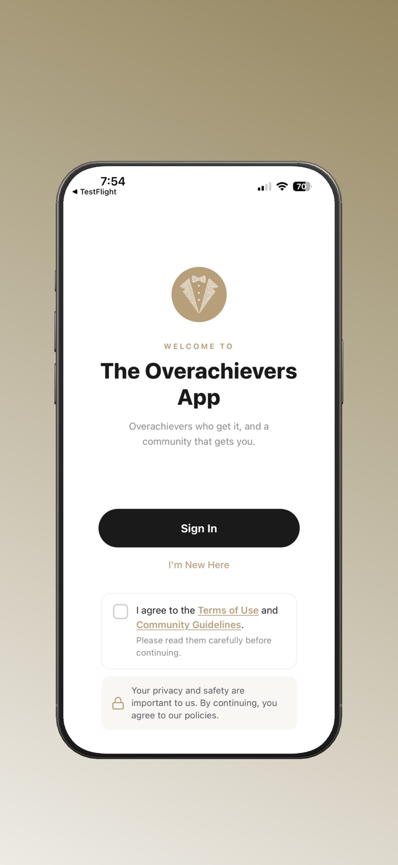 Screenshot 1 of The Overachievers App