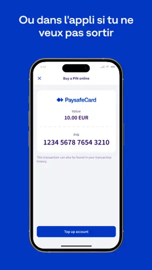 Capture d'écran de PaysafeCard-paiements Prépayés sur iPhone 4