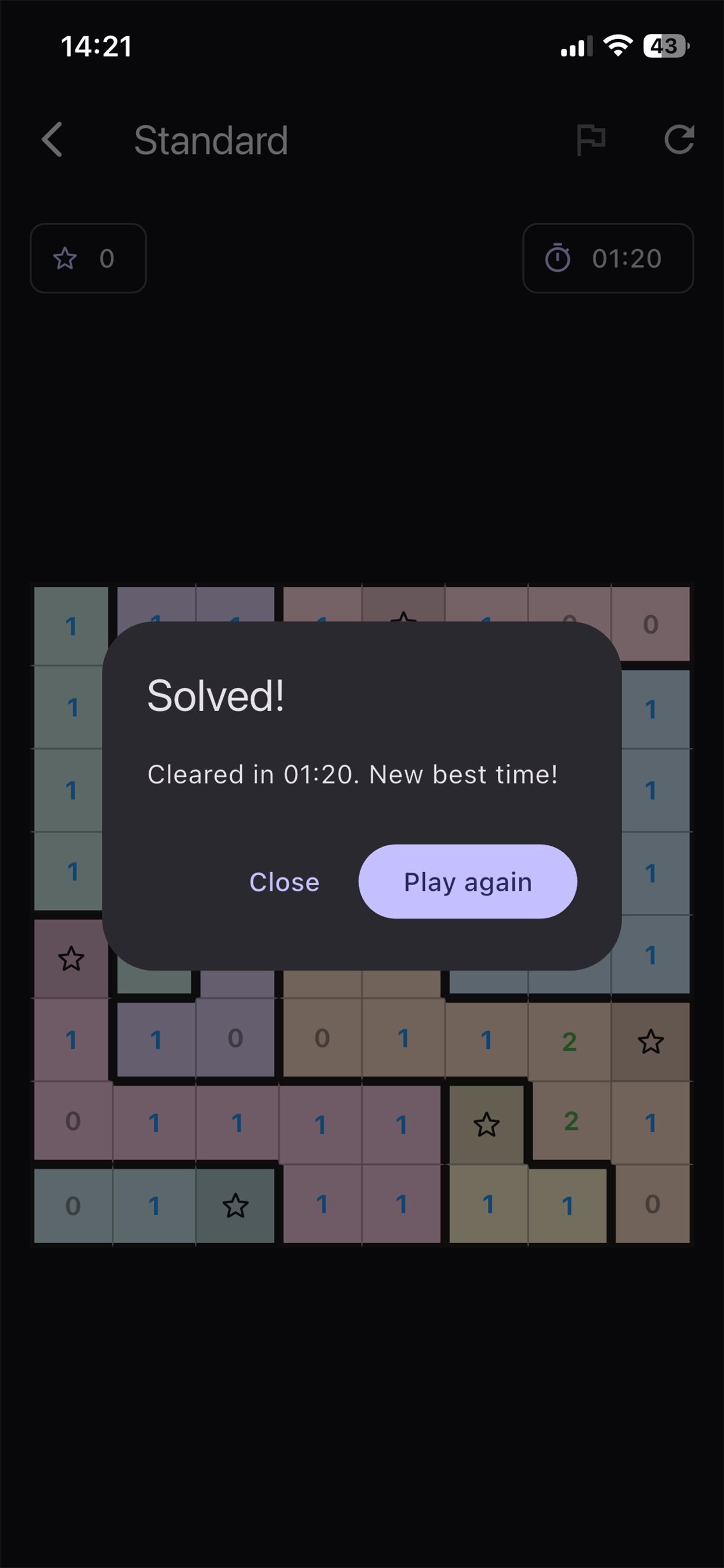 Screenshot 4 of Starsweeper logic game