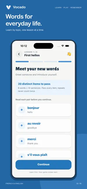 Vocado: Learn French screenshot 2
