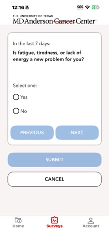 GU Patient Surveys iPhone screenshot