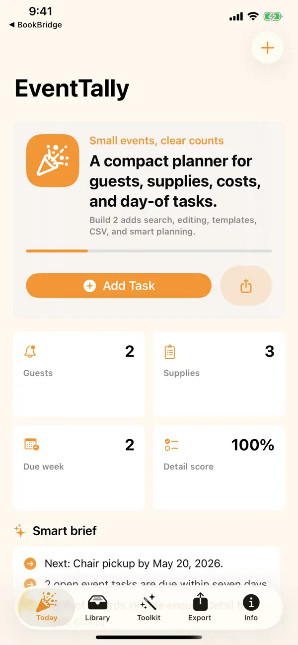 Screenshot #1 pour Events Tally