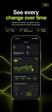 Caliper: Face Scan & Coach iPhone screenshot