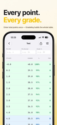 GradeKey — Grade Calculator Screenshot 1 of 6