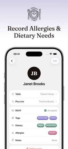 Wedding Seating Planner: Lily iPhone screenshot