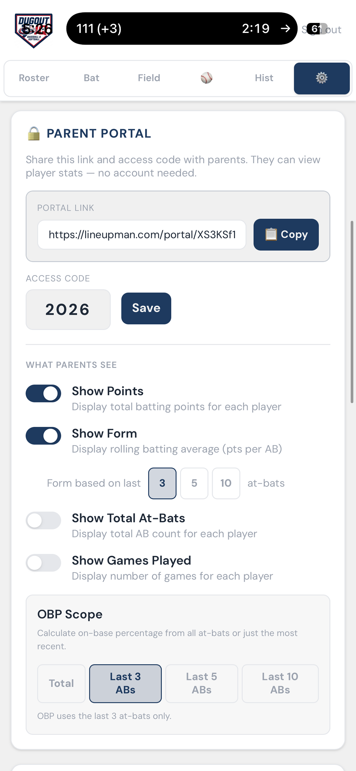 Dugout IQ - Lineup Manager screenshot 4