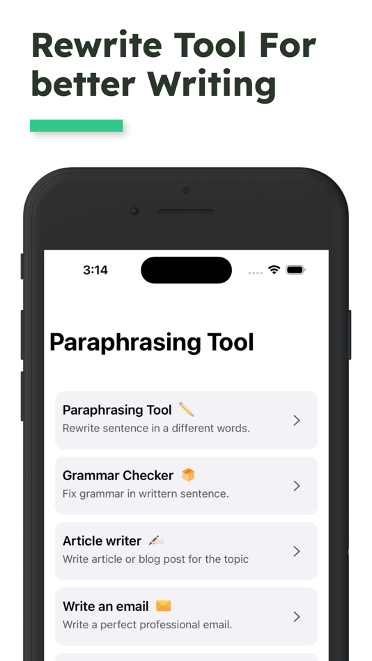 #2. Paraphrasing: Reword with AI (iOS) Podle: NextPixel apps