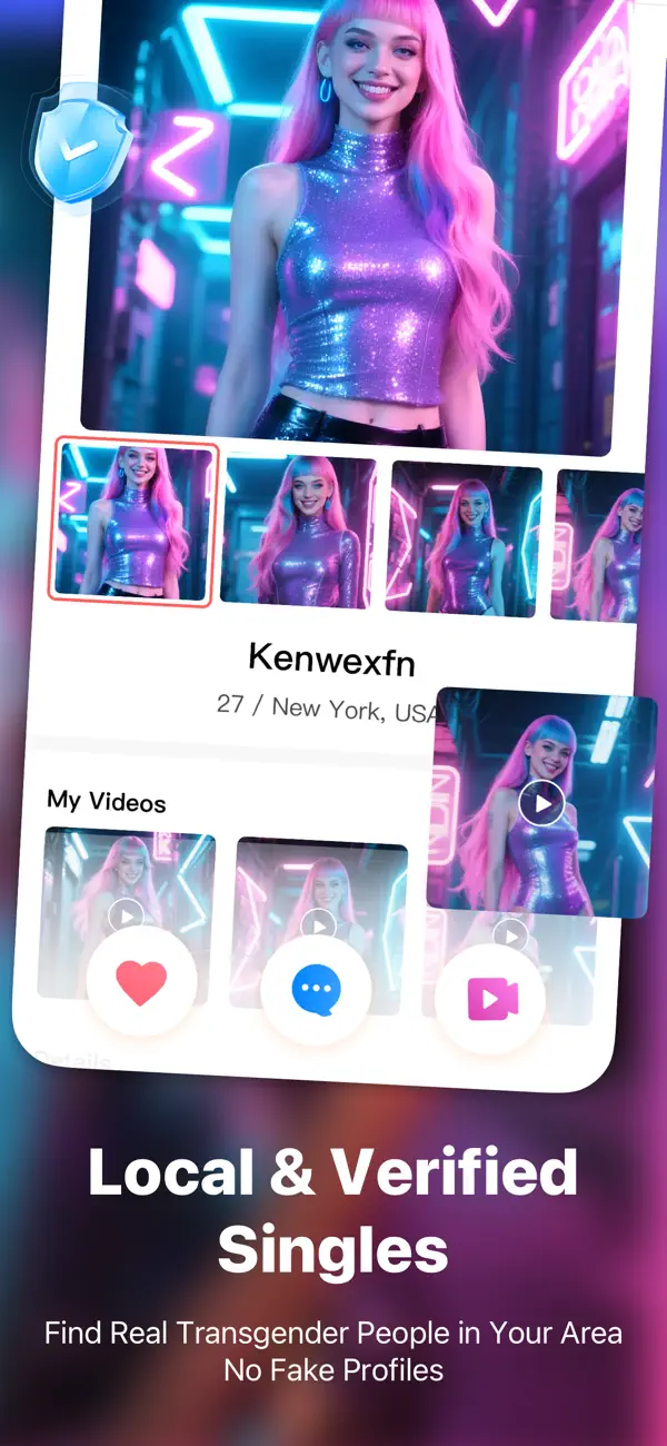Screenshot #3 pour Trans Dating, Live Chat: TranX