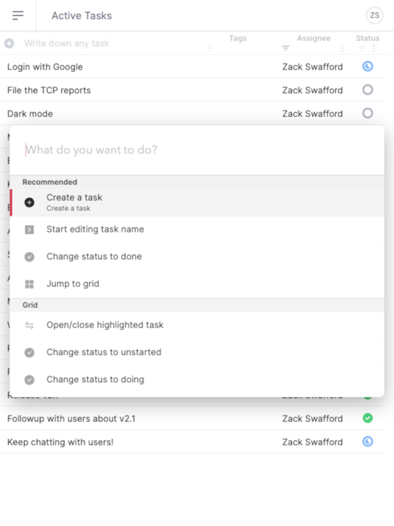 Dart Project Management iPad screenshot 3 - Productivity app